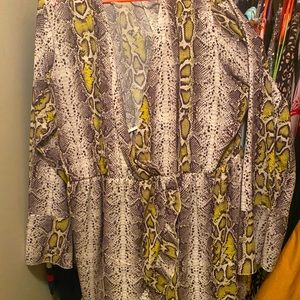 Boohoo snake skin dress